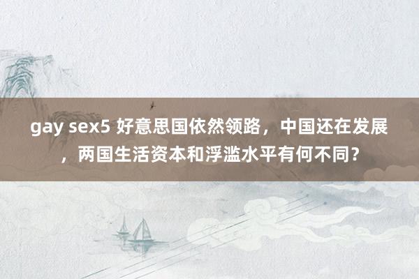 gay sex5 好意思国依然领路，中国还在发展，两国生活资本和浮滥水平有何不同？