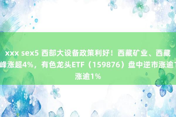 xxx sex5 西部大设备政策利好！西藏矿业、西藏珠峰涨超4%，有色龙头ETF（159876）盘中逆市涨逾1%